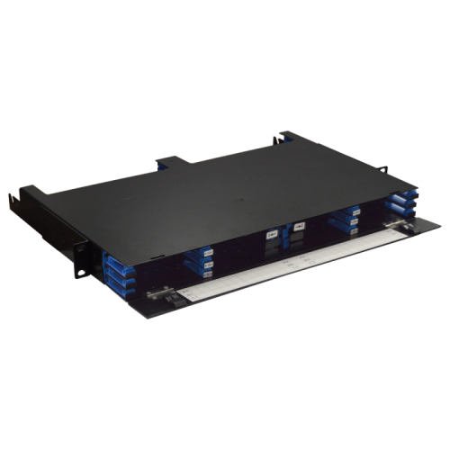 Бокс 19 на 12 компактных кассет MPO, 1U, черный | код LAN-FOBM-12MCC-1U | LANMASTER