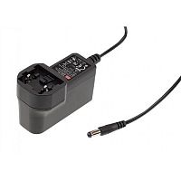 Медицинский адаптер настенный со сменной вилкой, AC-DC, 12Вт, вход 80...264B AC 47...63 Гц, выход 9B/1.33A, изоляция 4000В AC, 73.9x39x48.5мм, -20...+70С, выходной разъем 11мм, диам. 5.5х2.1мм | код GEM12I09-P1J | MeanWell