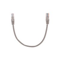 Патч-корд U/UTP, CAT 5e, RJ45-RJ45, 26AWG, LSZH, серый, 0,3м REXANT | код 02-0100-03 | REXANT