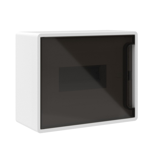 Щиток 8 мод настенный, белый, с тонированной дверцей, с 1 шиной PEN на 8 отв. | код F08W1WD | DKC Щиток 8 мод настенный, белый, с тонированной дверцей, с 1 шиной PEN на 8 отв. | код F08W1WD | DKC