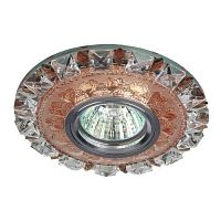 Светильник DK LD17 SL PK/WH MR16 точечный; декор со светодиодной подсветкой прозр. роз. ЭРА Б0028078