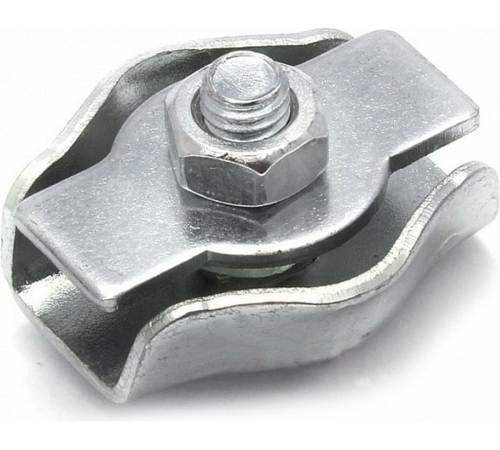 Зажим для троса одинарный 8мм Simplex оцинкованный | код simplex-8 | Крепдил Зажим для троса одинарный 8мм Simplex оцинкованный | код simplex-8 | Крепдил