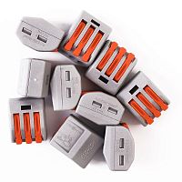 Клемма строительно-монтажная СМК 3 пр. до 4мм 32А 450 В 10шт V02-9W-222-413 сер. Volsten 15220