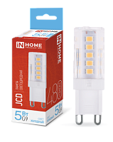 Лампа светодиодная LED-JCD 5Вт 230В G9 6500К 480Лм IN HOME | код 4690612036342 | IN HOME