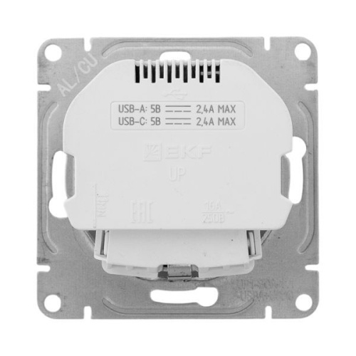 Розетка СП Эпика 16А с 2 USB-A+С с заземл. защ. шторки механизм алюм. EKF UP1-SOA-111-USBA+USBC фото 5 Розетка СП Эпика 16А с 2 USB-A+С с заземл. защ. шторки механизм алюм. EKF UP1-SOA-111-USBA+USBC фото 5