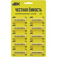 Элемент питания алкалиновый LR6/AA Alkaline (блист.10шт) IEK ABT-LR06-OP-D10