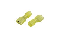 Клемма плоская полностью изолированная в нейлоне РПи-м(н) 6.0-(6.3)/РпИм-н 6-7-0,8 гнездо 6.6 мм, 4-6 мм кв, желтый REXANT | код 08-0652 | REXANT