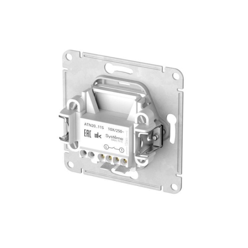 ATLASDESIGN ART 1-клавишный ВЫКЛЮЧАТЕЛЬ, сх.1, 10АХ, быстрозажимные клеммы, БЕЛЫЙ | код ATN200111S | Systeme Electric