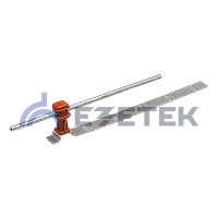 Держатель проводника круглого 6-8 мм для черепичной кровли коричневый, оцинкованная сталь | код 91041 | ЕЗЕТЕК