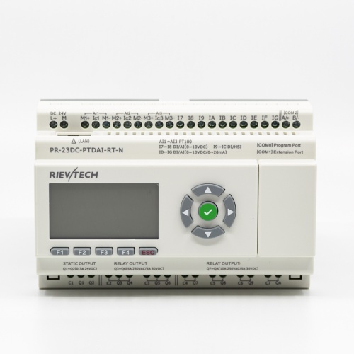 Программируемый логический контроллер PR-23DC-PTDAI-RT-N , 12_24VDC, 3xPt100, 10DI(6AI), 2TO, 8RO, RTC, SD, RS485, Ethernet, ЖКИ | код PR-23DC-PTDAI-RT-N | Rievtech Программируемый логический контроллер PR-23DC-PTDAI-RT-N , 12_24VDC, 3xPt100, 10DI(6AI), 2TO, 8RO, RTC, SD, RS485, Ethernet, ЖКИ | код PR-23DC-PTDAI-RT-N | Rievtech