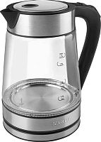 Чайник электрический Scarlett SC-EK27G55 1.7л. 2200Вт черный/серебристый (корпус: стекло) | код 1892371 | SCARLETT