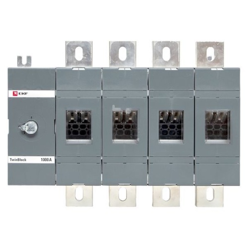 Рубильник 1000A 4P без рукоятки управления TwinBlock EKF | код tb-s-1000-4p | EKF