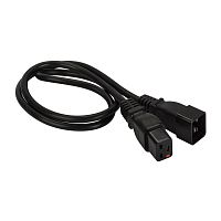 Шнур питания с блокировкой C19-C20, 3х1.5, 220В, 16А, черный, 3 метра | код LAN-PP19L/20-3.0-BK | LANMASTER