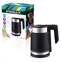 Чайник электрический ELX-KS10-C02 нерж. сталь/пластик 1.8л 220-240В 1800Вт черн. | код 15328 | Ergolux