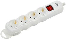 Колодка удлинителя 4-мест. с заземл. с выкл. РПр04В | код WYP10-D-KP-16-04-ZKS-K01 | IEK