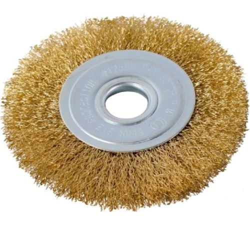 Щётка для УШМ плоская, латунированная, 125 мм Вихрь, , Шт | код 73/1/3/45 | ВИХРЬ Щётка для УШМ плоская, латунированная, 125 мм Вихрь, , Шт | код 73/1/3/45 | ВИХРЬ