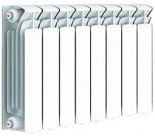 Радиатор биметаллический BASE VENTIL BVR 350 - 6 секции нижнее правое подключение (52612) | код RQLAGL0PLFGHL0 | Rifar