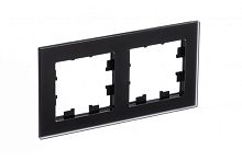 Рамка 2-м AtlasDesign Nature матов. стекло черн. | код. ATN331002 | Schneider Electric