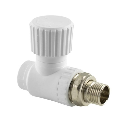 Вентиль для радиатора прямой PPR 25х3/4 бел. | код 10535 | RTP Вентиль для радиатора прямой PPR 25х3/4 бел. | код 10535 | RTP