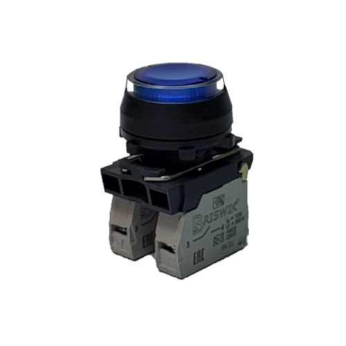 Выключатель Briswik КЕ 171/2м -Л 24В синий 1но+1нз цилиндр с подсветкой IP66 УХЛ2 10А | код aZ-EB-6Ai-3521 | Briswik Выключатель Briswik КЕ 171/2м -Л 24В синий 1но+1нз цилиндр с подсветкой IP66 УХЛ2 10А | код aZ-EB-6Ai-3521 | Briswik