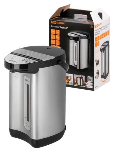 Термопот Термо 4, металл, 5 л, 2 способа подачи воды, 750 Вт, стальной, TDM | код SQ4002-0004 | TDM