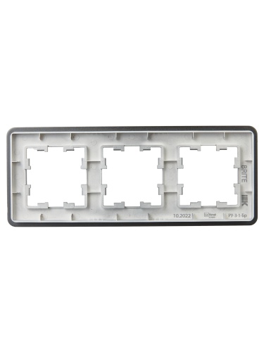 BRITE Рамка 3-мест. РУ-3-1-Бр металл титан RE IEK | код BR-M32-M-01-K48 | IEK фото 3 BRITE Рамка 3-мест. РУ-3-1-Бр металл титан RE IEK | код BR-M32-M-01-K48 | IEK фото 3