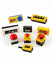 Пульт управления 3 кнопки, аварийная, 2 сдвоенные, переключатель PA4452 | код PA4452 | EMAS