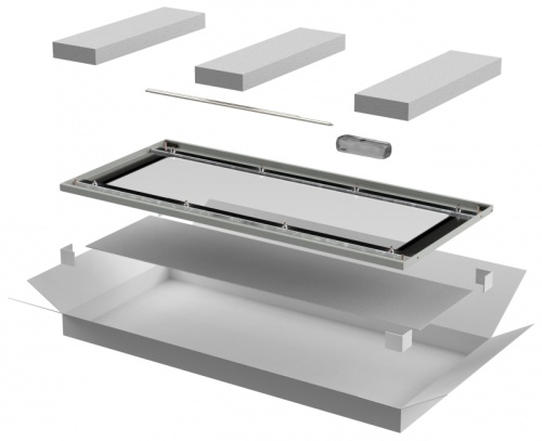 ITK Дверь стеклянная для шкафа LINEA N 33U 800мм серая | код LN35-33U8X-DR | ITK by IEK