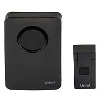 Звонок беспроводной UDB-014W-R1T1-36S-100M-BL 36 мелодий радиус действия 100м блист. корпус черн. Uniel UL-00006433