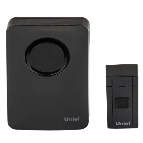 Звонок беспроводной UDB-014W-R1T1-36S-100M-BL 36 мелодий радиус действия 100м блист. корпус черн. Uniel UL-00006433