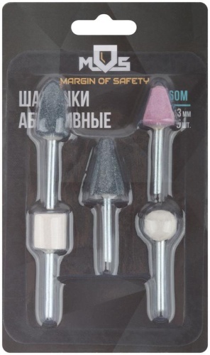 Шарошки абразивные по металлу, 5 шт, хвостовик 3 мм | код 36460М | FIT фото 3 Шарошки абразивные по металлу, 5 шт, хвостовик 3 мм | код 36460М | FIT фото 3