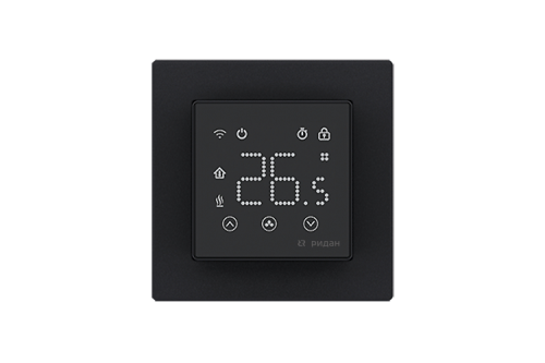 Терморегулятор с комбинацией датчиков Ридан Clever с Wi-Fi черный 16А | код 21RT0109R | ДЕВИ (DEVI)