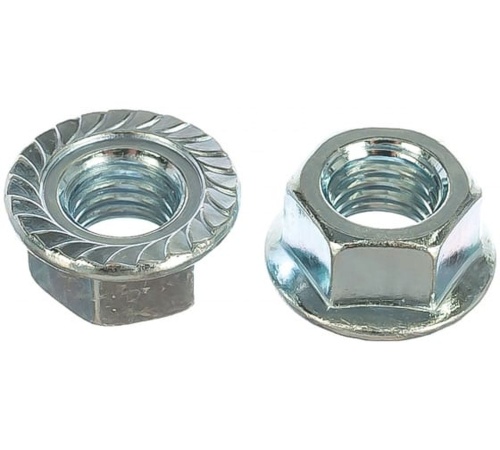 Гайка DIN6923 М10 шестигранная с фланцем покрытие цинк | код DIN6923-М10 | Крепдил Гайка DIN6923 М10 шестигранная с фланцем покрытие цинк | код DIN6923-М10 | Крепдил