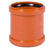 Муфта двухраструбная ПВХ наружной канализации 125 мм | код 221510 | Ostendorf