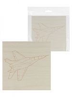 Доска для выжигания, Самолет, 150х150 мм, 1 шт., пакет, TDM | код SQ1025-1101 | TDM