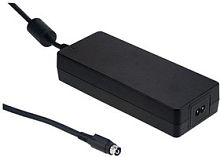 Адаптер настольный, AC-DC, медицинский, 160Вт, ККМ, вход 80...264B AC 47...63 Гц, 113...370B DC, выход 24B/6.67A, изоляция 4000В AC, 167x67x35мм, -30...+70С, сетевой разъём IEC320-C8, выходной разъем KYCON KPPX-4P | код GSM160B24-R7B | Mean