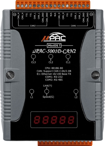 uPAC-5001D-FD CR 512KB SRAM C Language Based with 64 MB Flash uPAC-5000 (MiniOS7 Inside) with LED Displa | код 00-06074584 | ICP DAS uPAC-5001D-FD CR 512KB SRAM C Language Based with 64 MB Flash uPAC-5000 (MiniOS7 Inside) with LED Displa | код 00-06074584 | ICP DAS