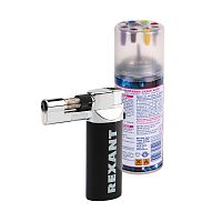 Набор горелка газовая заправляемая GT-37 + газ REXANT | код 12-0037-04 | REXANT