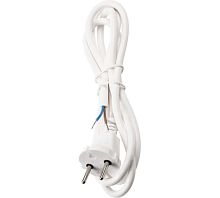 Шнур сетевой с вилкой ПВС 2x0,75мм2 3м б/з белый TDM | код SQ1305-0072 | TDM