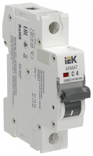 ARMAT Авт. выкл. без тепл. расц. M10N-MA 1P C 4А IEK | код AR-M10N-MA-1-C004 | IEK