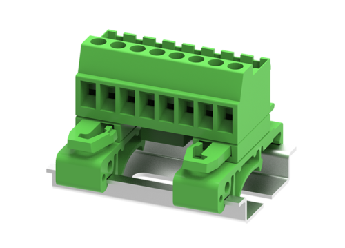 MC-PC5.08V04C-T Разъём штекерный MC, шаг 5.08мм,4 конт. для DIN-рейки,зел., шт | код MC-PC5.08V04C-T | SUPU