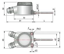 Датчик температуры ДТХ-RS ДТС125М-100П.1,0.100.RS | код 134345 | ОВЕН