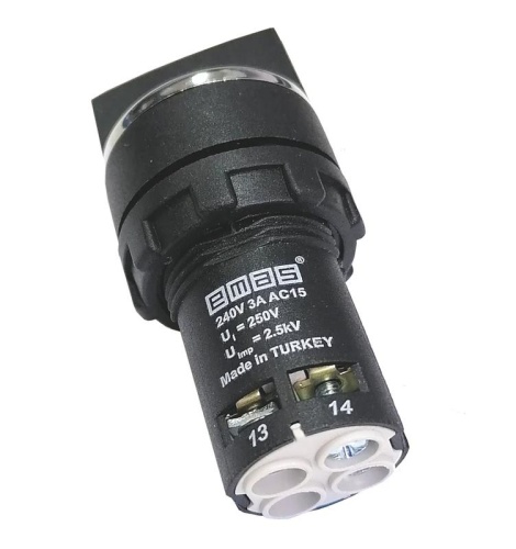 Переключатель моноблочный 22мм IP 40 2НО без фиксации EMAS MB101S32 фото 2