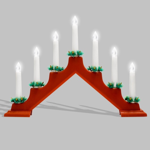 Новогодняя горка 7 свечек, цвет корпуса: Красный, цвет свечения: ТЕПЛЫЙ БЕЛЫЙ | код 501-082 | NEON-NIGHT Новогодняя горка 7 свечек, цвет корпуса: Красный, цвет свечения: ТЕПЛЫЙ БЕЛЫЙ | код 501-082 | NEON-NIGHT