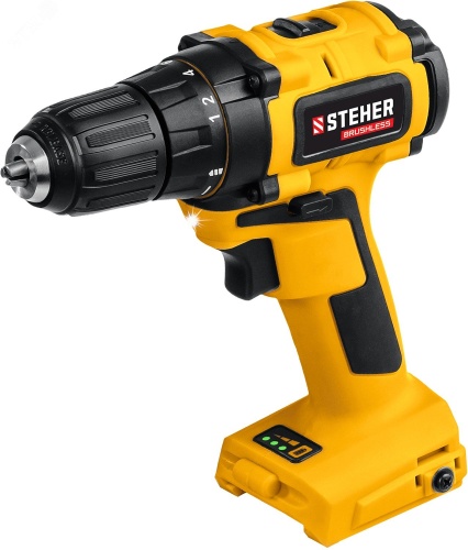 Дрель-шуруповерт бесщеточная 20 В, 45 Нм, без АКБ | код CDB-200 | Steher Дрель-шуруповерт бесщеточная 20 В, 45 Нм, без АКБ | код CDB-200 | Steher