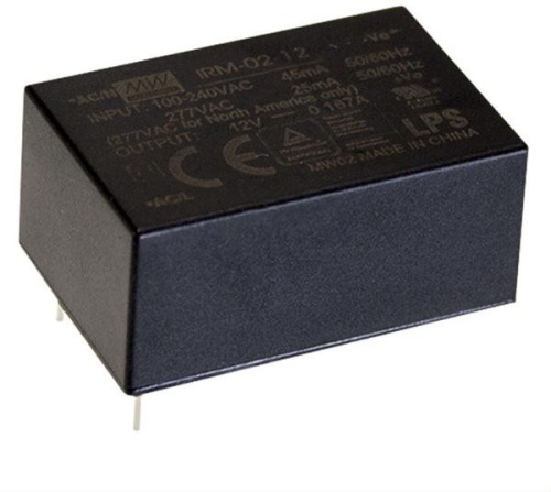 Источник питания AC-DC, 2Вт, вход 85…305В AC 47…63 Гц, 120...370B DC, выход 24В/83мА, изоляция 3000В AC, в корпусе на плату 33.7х22.2х16мм, -30...+85C, поверхностный монтаж | код IRM-02-24S | MeanWell Источник питания AC-DC, 2Вт, вход 85…305В AC 47…63 Гц, 120...370B DC, выход 24В/83мА, изоляция 3000В AC, в корпусе на плату 33.7х22.2х16мм, -30...+85C, поверхностный монтаж | код IRM-02-24S | MeanWell