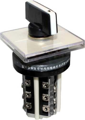 Переключатель ПМОФз 90-111111/II-Д112 У3, 6,3А, 380В, с фиксацией и замком, 0-90°, установка с фасадной стороны панели, IP10, переключатель | код ET522308 | Электротехник