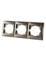 Рамка 3-х постовая горизонтальная бронза Лама TDM | код SQ1815-0731 | TDM