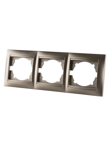 Рамка 3-х постовая горизонтальная бронза Лама TDM | код SQ1815-0731 | TDM Рамка 3-х постовая горизонтальная бронза Лама TDM | код SQ1815-0731 | TDM