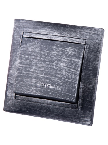 Выключатель 1 кл. с подсветкой 10А старинное серебро Лама TDM | код SQ1815-0646 | TDM